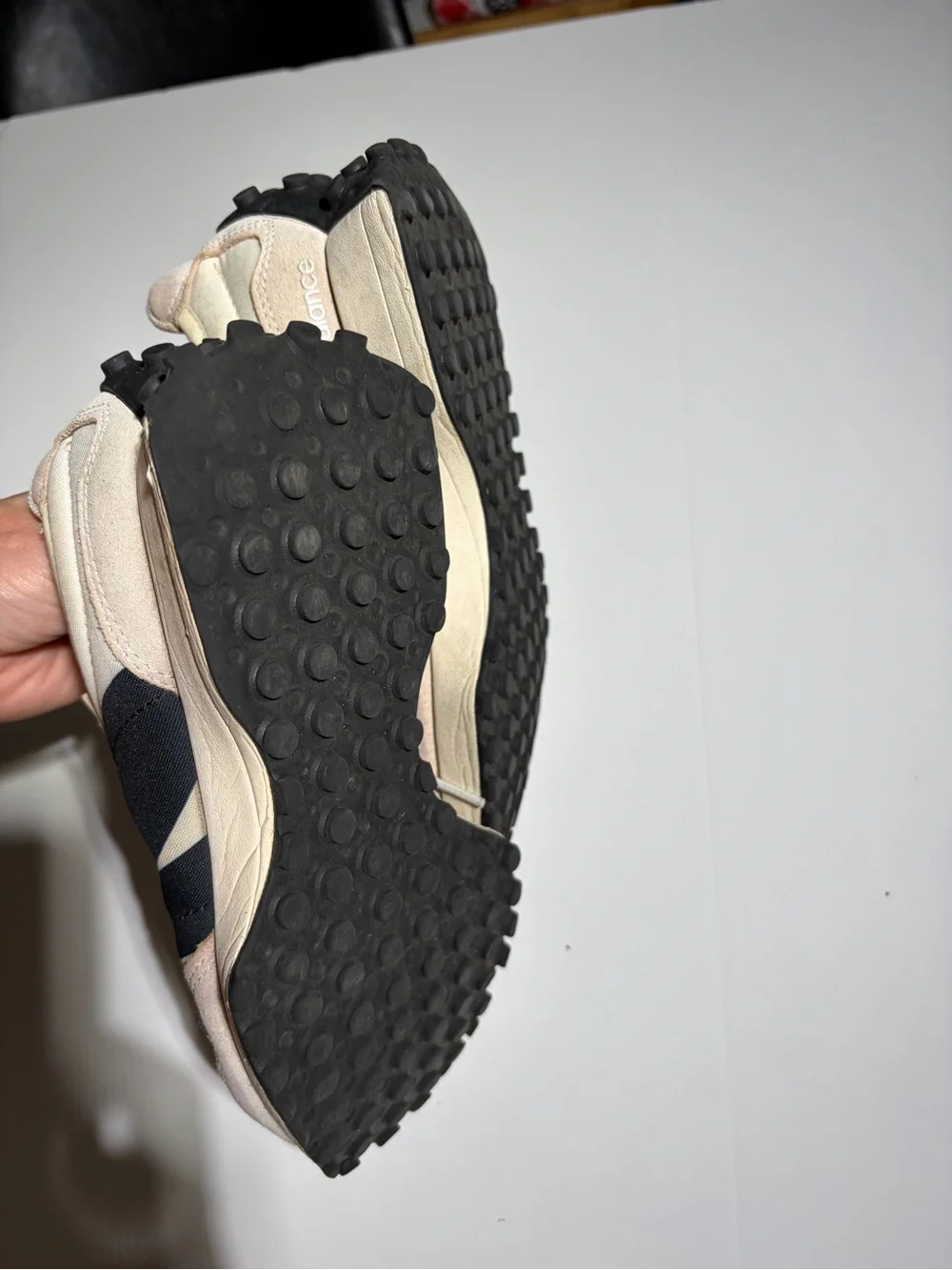 Casual Lace-Up Sneakers in Beige and Black NB 327’s women